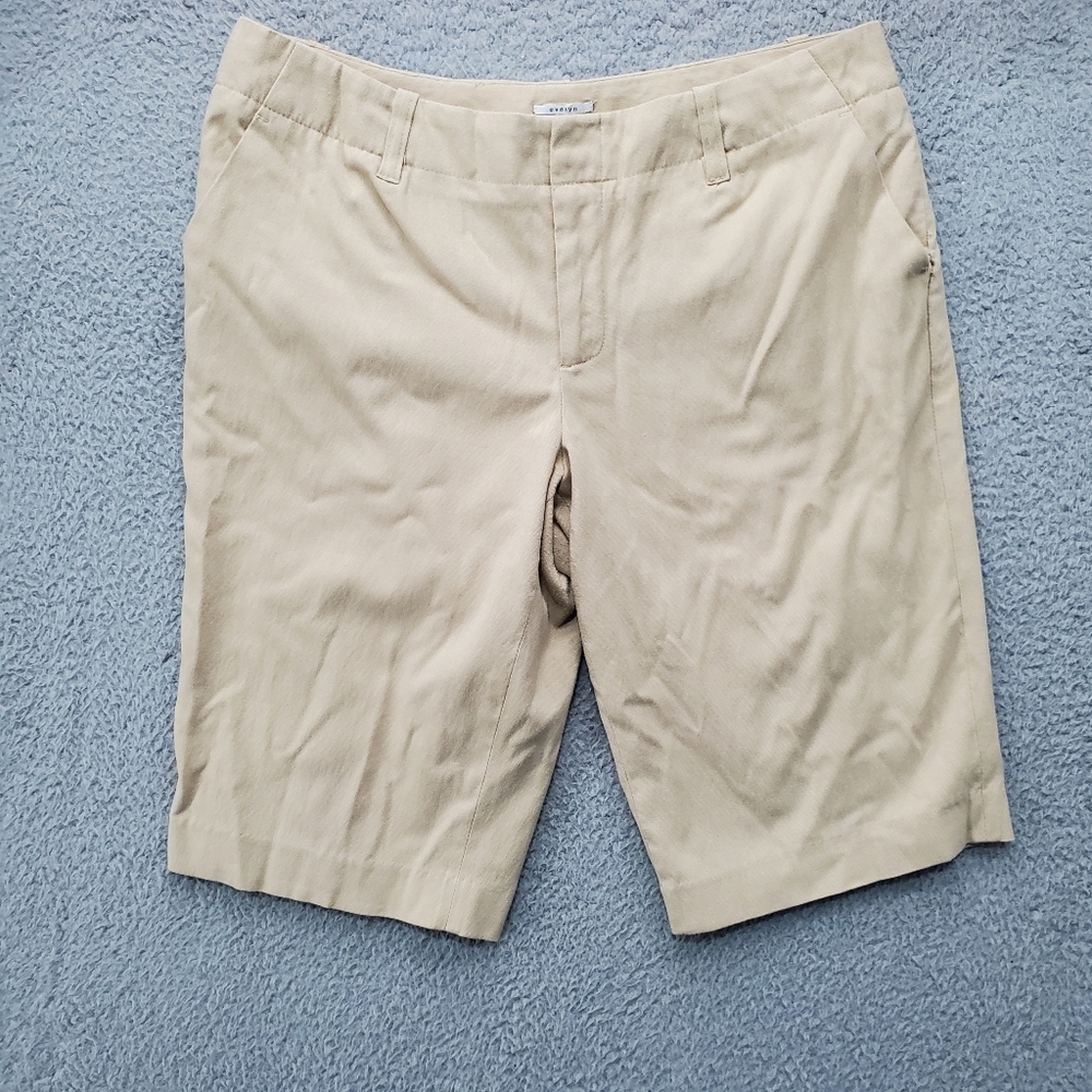 Evelyn Bermuda Shorts Womens Size 10 Tan